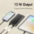 shumee Prenosna baterija 10.000 mAh, 2x USB-A, USB-C, micro-USB, črna - Typhoon