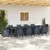 vidaXL Vrtna miza Antracit 350x100x73 cm Poly Rattan
