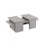 Hanah Home Klub sto Sanctuary, 110x41.5x45cm, Sivi