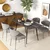 HOMCOM HOMCOM Jedilna miza MDF, jeklo 160D x 75Š x 77V cm siva, (5000242578)
