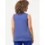 Ulla Popken Top modra/kobalt modra/bela