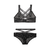 Bra Set With Zodiac Print - Black/Metallic