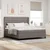 Vidaxl LED Box Spring Postelja z vzmetnico Taupe 180 x 200 cm blago