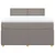 Vidaxl Box spring postelja z vzmetnico taupe 140x200 cm blago