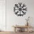 WallXpert metalni zidni ukras 5126, vegvisir, nordijski kompas sa runama, 45 x 45 cm, crni