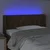 Vidaxl LED posteljno vzglavje temno rjavo 93x16x78/88 cm blago