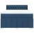 Vidaxl Box spring postelja z vzmetnico modra 140x200 cm blago
