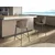 Angel Cerdá Stool upholstered in mottled brown fabric, (5000151095)