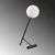 Opviq Stona lampa E27 Max 40W, Crno-Bela