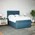 Vidaxl Box spring postelja z vzmetnico temno modra 140x200 cm žamet