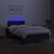 Vidaxl Box spring postelja z vzmetnico LED črna 120x200 cm blago
