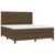 Greatstore Box spring postelja z vzmetnico temno rjava 180x200 cm blago