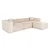 Atelier del Sofa Ugaona garnitura Lora 193x65x303cm Krem