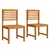 Vrtna stolica 2 pcs Smeđa 50 x 50 x 91cm Čvrsto drvo akacije