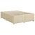 Vidaxl Box spring postelja z vzmetnico krem 140x200 cm blago