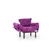 Atelier del Sofa Fotelja Nitta 95x85x70cm Ljubičasta