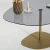 Hanah Home Klub sto Soho 85x40x67cm Tamnosivo-Zlatni