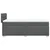 Vidaxl Box spring postelja z vzmetnico temno siva 90x190 cm blago