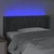 Vidaxl vidaXL Vzglavje postelje z LED diodo temno sivo 103x16x78/88 cm blago