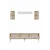 Hanah Home TV komoda Demet, hrast Sapphire / bela