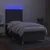 Vidaxl Box spring postelja z vzmetnico LED temno siva 100x200 cm blago