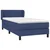 Vidaxl Box spring postelja z vzmetnico modra 90x190 cm blago