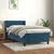 Vidaxl Box spring postelja z vzmetnico temno moder 90x190 cm žamet