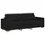 Dvodijelni set sofa s jastucima, crna tkanina