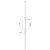 LED zidno svetlo AISHA LED/20W/230V 4000K 120 cm crno