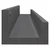 Zidne police 2 kom sive 110x12x9 cm od masivne borovine