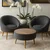 ATELIER DEL SOFA Fotelje i klub stočić Lida Linen Anthracite