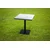 Dimenza Vrtna miza Barcelona 70x70 cm, temno rjava, aluminij/PE ratan, kaljeno steklo