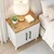 Hanah Home noćni ormarić Lumen, 51,5 cm, beli / atlantski bor