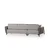 Atelier del Sofa Ugaona garnitura Aren 145x43x206cm Siva