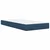 Vidaxl Posteljni okvir z vzmetnico Modra 100 x 200 cm blago