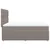 Vidaxl Box spring postelja z vzmetnico taupe 140x200 cm blago