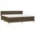 Vidaxl Box spring postelja z vzmetnico temno rjav 200x200 cm blago