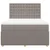 Vidaxl Box spring postelja z vzmetnico taupe 140x200 cm blago