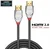 Lindy HDMI 2.0 kabel visoke hitrosti M/M, 2 m, siv/kromiran