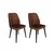 Hanah Home Set stolica Dallas-526 V4, 75x62x102 cm, 4 komada, Smeđe