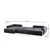 Atelier del Sofa Ugaona garnitura Enjoy Chl-O3-2R, 180x405x150 cm, Antracit