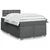 Vidaxl Box spring postelja z vzmetnico temno siva 120x190 cm blago