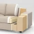 VIMLE Sofa trosed s lenjivcem, sa širokim rukohvatima/Gunnared bež