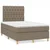 Vidaxl Box spring postelja z vzmetnico LED taupe 120x190 cm blago
