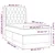 shumee Box spring postelja z vzmetnico LED svetlo siva 80x200 cm blago