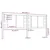 Uzglavlje crno 206 x 4 x 100 cm od masivne borovine