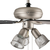 Klarstein Charleston, 60W, stropný ventilátor s tromi svietidlami, 122cm, drevené ramená, nehrdzavejúca oceľ