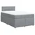 Vidaxl Boxspring postelja z vzmetnico svetlo siva 120x190 cm blago