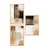 Wallity Set uramljenih MDF slika Myk3012-2, 3 dijela