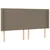 Vidaxl LED posteljno vzglavje taupe 183x16x118/128 cm blago